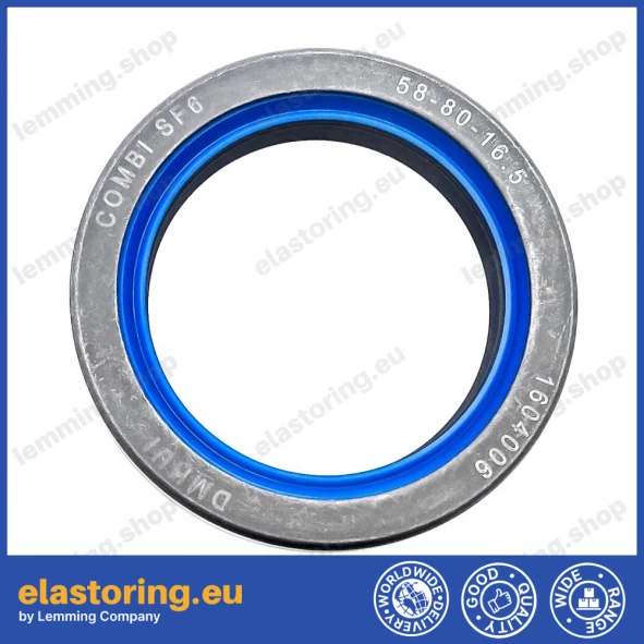 Wheel hub oil seal 58x80x16,5 COMBI SF6