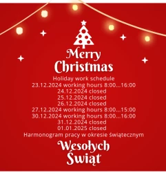 Holiday work schedule Holiday work schedule