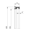 Pneumatic seal PS50A-M 56x63x10 NBR